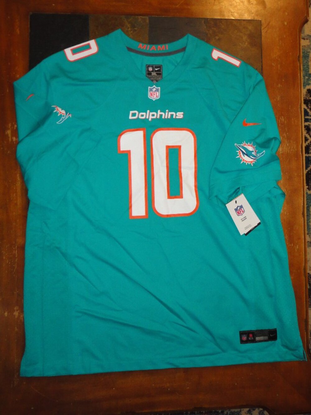 MIAMI DOLPHINS "HILL" #10 Turquoise NFL Nike Football Jersey Size 3XL NWT!!